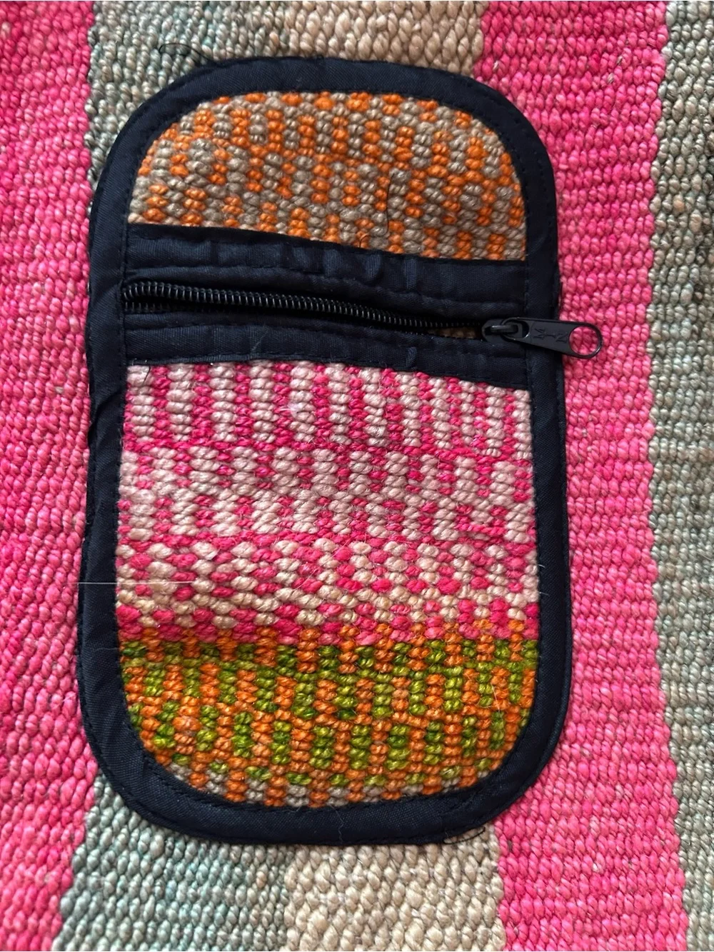 Handwoven Blanket Striped Tote Bag